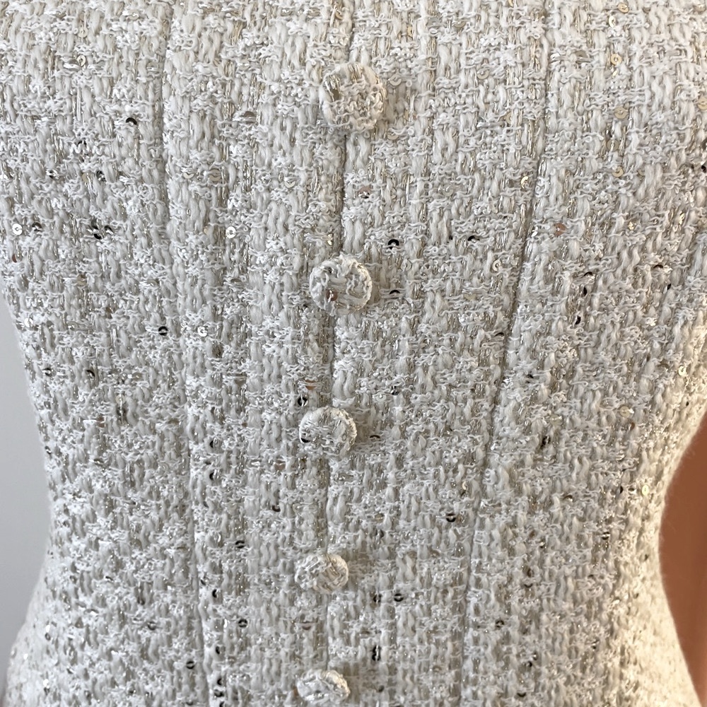 Host Pick! 💖🎊 Cream Sleeveless Sequin Top - Picture 4 of 6
